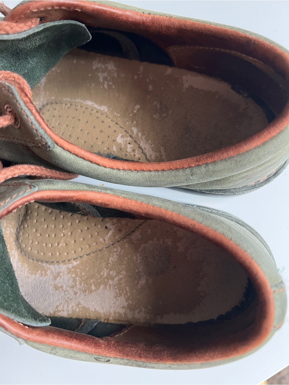 Unisex Vintage Kickers Kick Lo Olive Green Lace-Up Leather Shoes - Picture 8 of 8